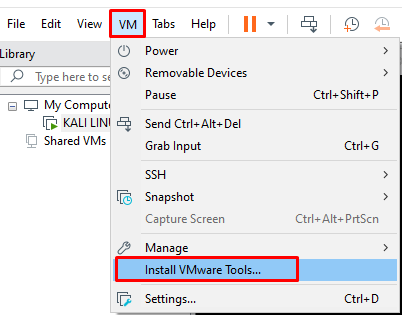 Install VMware Tools