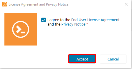 License agreement and privacy notive
