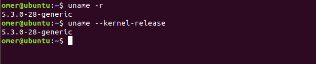 uname -r, uname --kernel-release