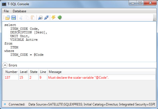 T-SQL CONSOLE