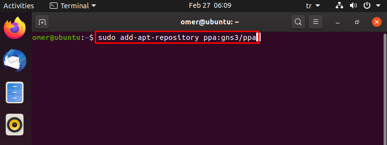 sudo add-apt-repository ppa:gns3/ppa