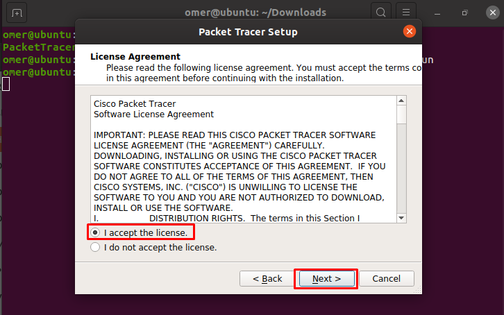 Packet Tracer License Agreement 