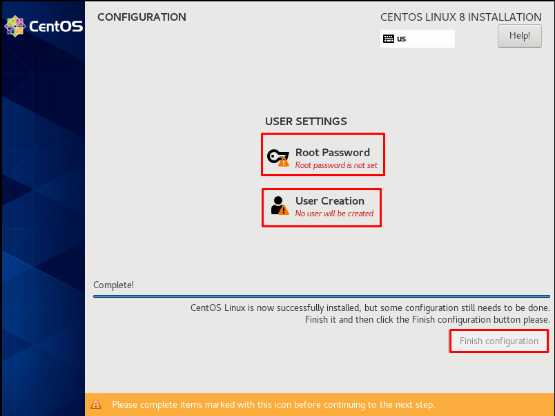 User Creation and Root Password