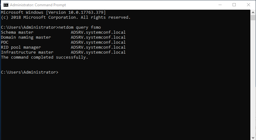 netdom query fsmo