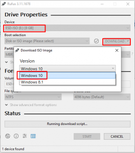 rufus windows 10