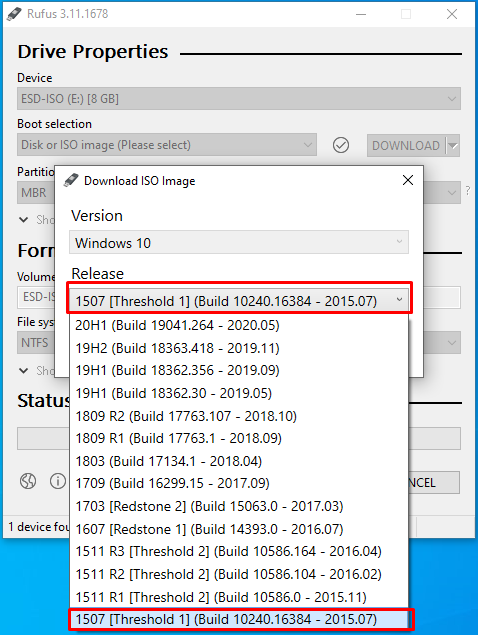 Older Windows 10 ISO