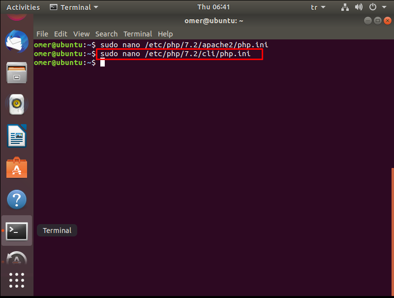 cli/php.ini