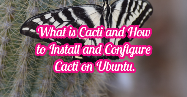 What is Cacti and How to Install and Configure Cacti on Ubuntu.