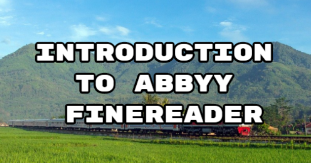 Introduction to ABBYY FineReader