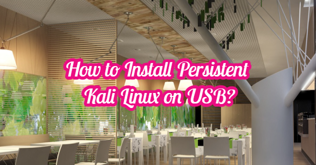 How to Install Persistent Kali Linux on USB?