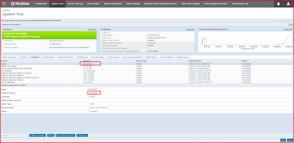 Mcafee Agent Install/Update Error and Solution via Mcafee Epo SYSTEMCONF