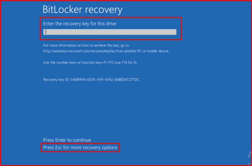 BitLocker recovery