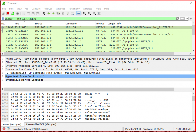 analyze network traffic wireshark