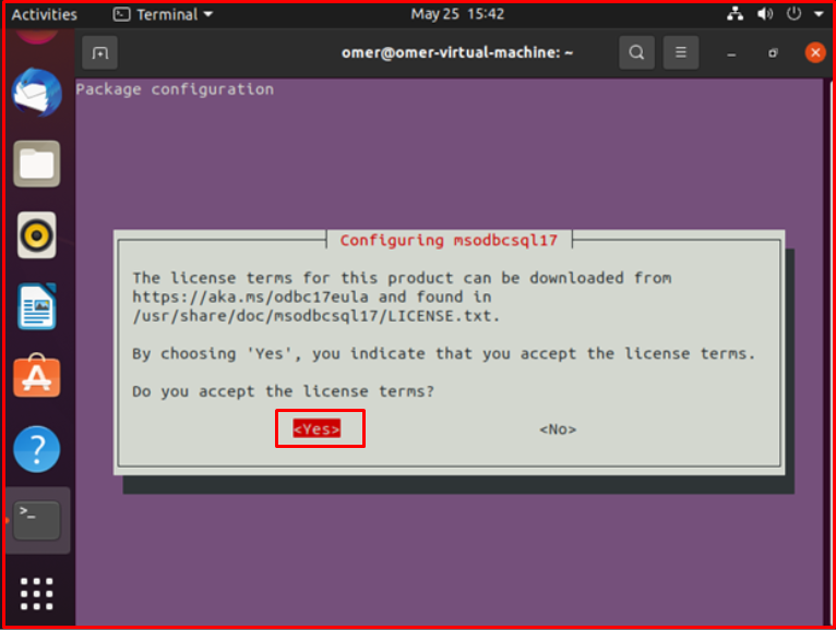 configuring msodbcsql