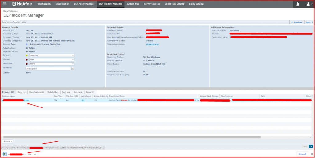 Evidence File Path What is Evidence in Mcafee DLP? Evidence File Path Access Error and ...