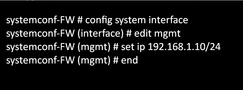 Assign Fortigate Management IP