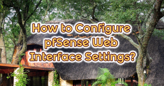 How to Configure pfSense Web Interface Settings?