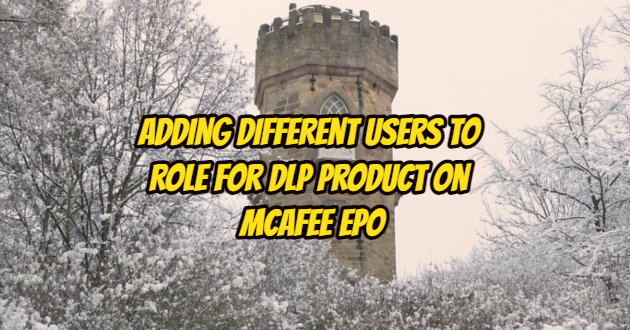 Adding Different Users to Role for DLP Product on Mcafee ePO